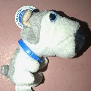 Plush Dog Toy with Blue Collar